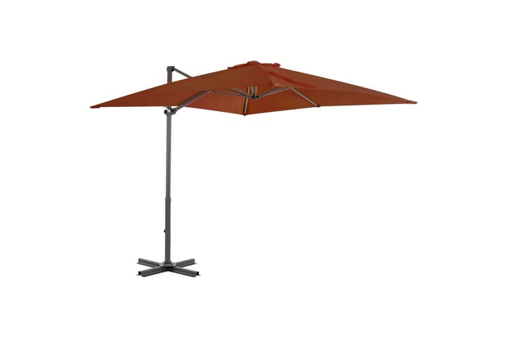 Riippuva aurinkovarjo alumiinipylväällä terrakotta 250x250cm - Riippuva aurinkovarjo