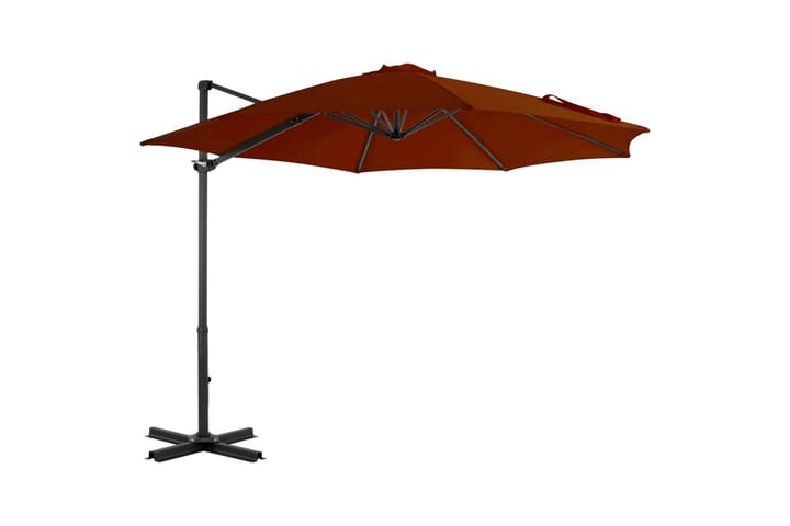 Riippuva aurinkovarjo alumiinipylväällä terrakotta 300 cm - Riippuva aurinkovarjo