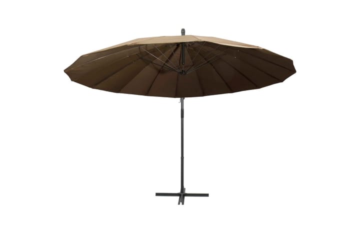 Riippuva päivänvarjo ruskeanharmaa 3 m alumiinitanko - Ruskea - Riippuva aurinkovarjo