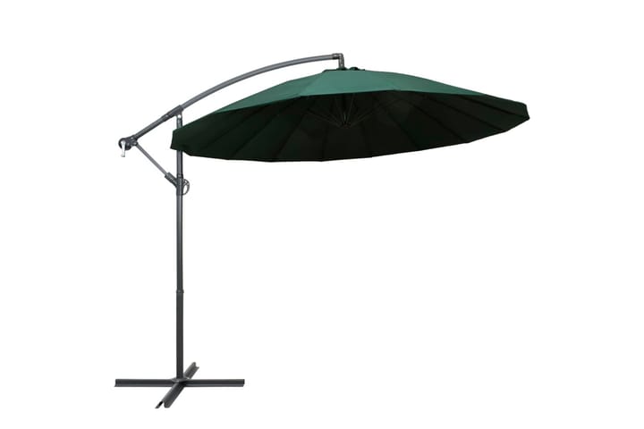 Riippuva päivänvarjo vihreä 3 m alumiinitanko - Vihreä - Riippuva aurinkovarjo