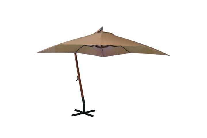 Riippuva päivänvarjo tangolla harmaanruskea 3x3 m - Taupe - Riippuva aurinkovarjo