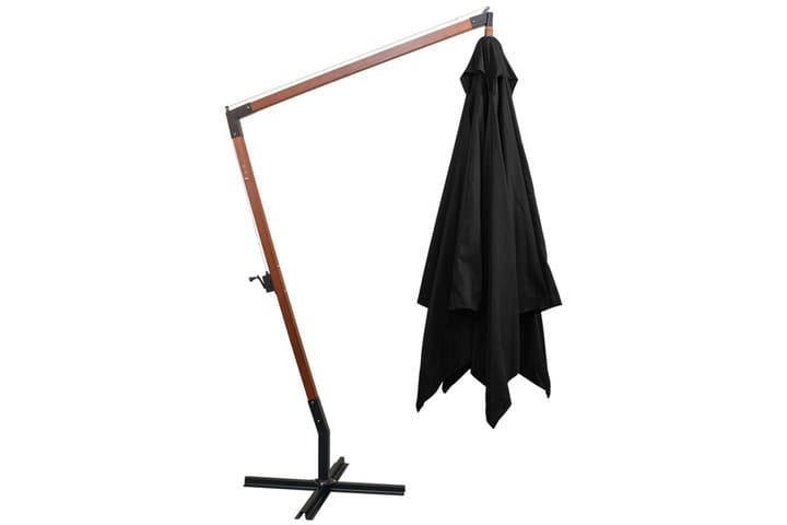 Riippuva päivänvarjo tangolla musta 3x3 m täysi kuusi - Riippuva aurinkovarjo