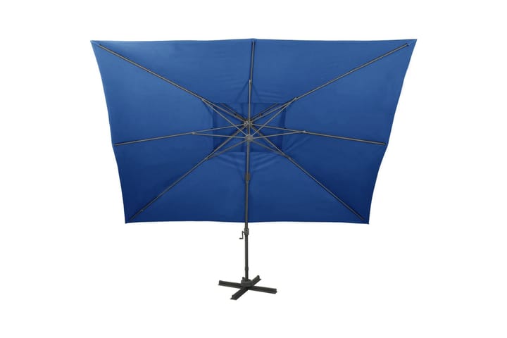 Riippuva aurinkovarjo tuplakatolla taivaansininen 400x300 cm - Sininen - Aurinkovarjo