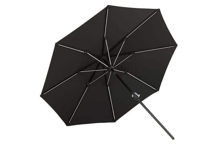Aurinkovarjo Sabal 270 cm LEDillä Musta - Venture Home - Aurinkovarjo