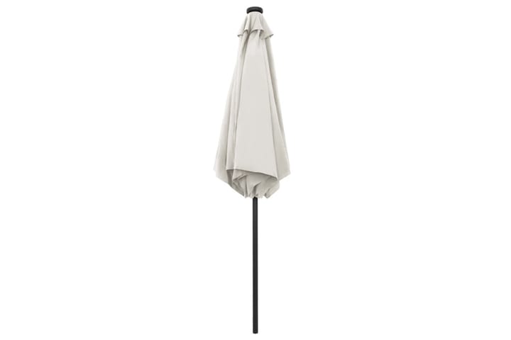 Ulkoaurinkovarjo LED-valot alumiinitanko 270 cm - Valkoinen - Aurinkovarjo