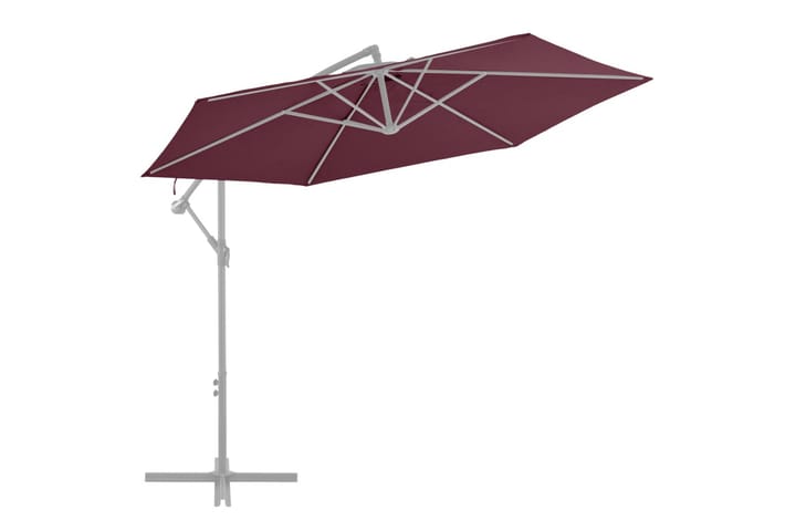 Aurinkovarjon vaihtokangas viininpunainen 300 cm - Aurinkovarjo