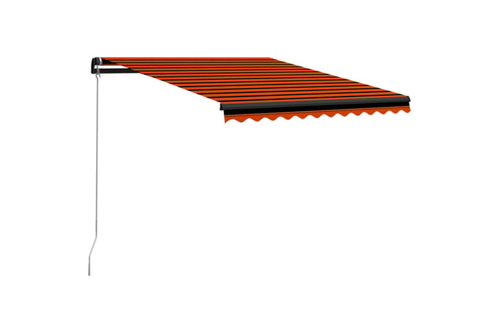 Käsin sisäänkelattava markiisi LEDillä 300x250 cm - Oranssi - Ikkunatarvikkeet - Markiisi
 - Ikkunamarkiisi