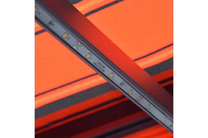 Käsin sisäänkelattava markiisi LEDillä 450x300 cm - Oranssi - Markiisi
 - Ikkunamarkiisi - Ikkunatarvikkeet