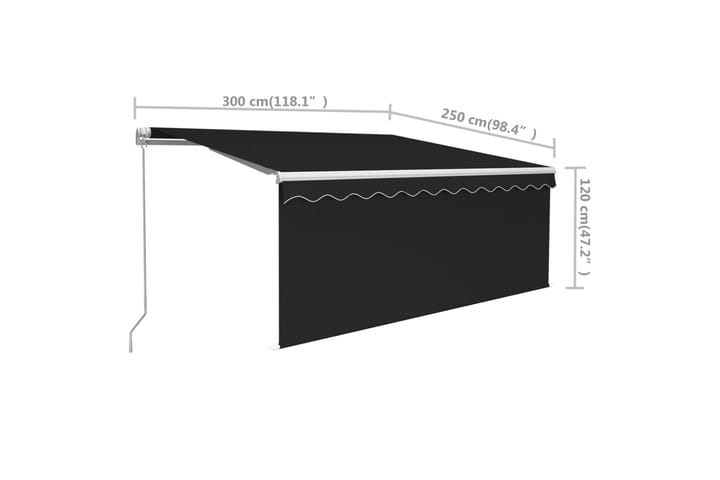 Manuaalisesti kelattava markiisi verhoilla 3x2,5 m - Markiisi
 - Ikkunamarkiisi - Ikkunatarvikkeet