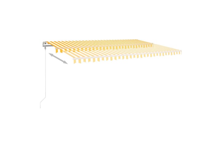 Manuaalisesti sisäänkelattava markiisi LED 500x350cm - Keltainen - Terassimarkiisi - Markiisi
 - Parvekemarkiisi - Ikkunatarvikkeet
