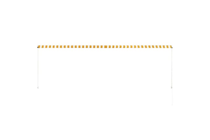 Sisäänkelattava markiisi 400x150 cm keltainen ja valkoinen - Monivärinen - Ikkunatarvikkeet - Ikkunamarkiisi - Markiisi