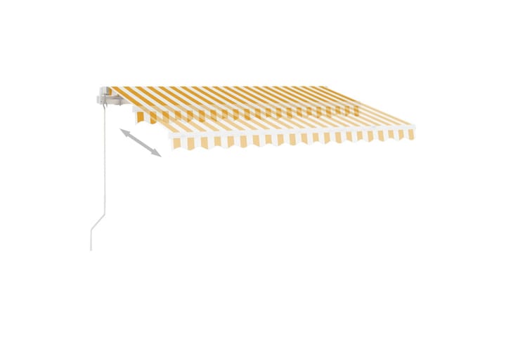 Sisäänkelattava markiisi LEDillä 300x250cm keltavalkoinen - Keltainen - Terassimarkiisi - Markiisi
 - Parvekemarkiisi - Ikkunatarvikkeet