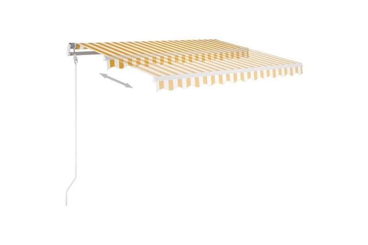 Sisäänkelattava markiisi LEDillä 350x250cm keltavalkoinen - Keltainen - Terassimarkiisi - Markiisi
 - Parvekemarkiisi - Ikkunatarvikkeet