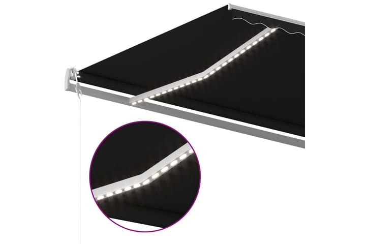 Sisäänkelattava markiisi LEDillä 500x350 cm antrasiitti - Antrasiitti - Terassimarkiisi - Markiisi
 - Parvekemarkiisi - Ikkunatarvikkeet