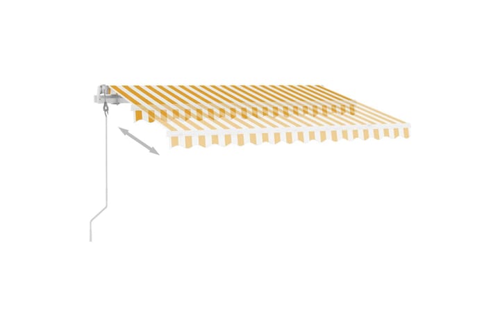 Sisäänkelattava markiisi LED/tuulisensori 300x250cm - Keltainen - Terassimarkiisi - Markiisi
 - Parvekemarkiisi - Ikkunatarvikkeet