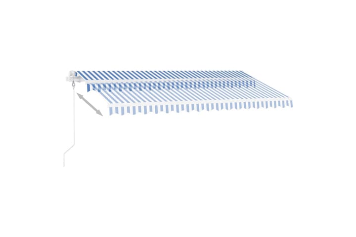 Sisäänkelattava markiisi LED/tuulisensori 400x300 cm - Sininen - Terassimarkiisi - Markiisi
 - Parvekemarkiisi - Ikkunatarvikkeet