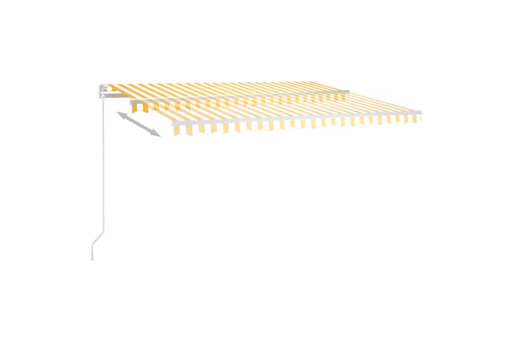 Sisäänkelattava markiisi LED/tuulisensori 450x300 cm - Keltainen - Terassimarkiisi - Markiisi
 - Parvekemarkiisi - Ikkunatarvikkeet