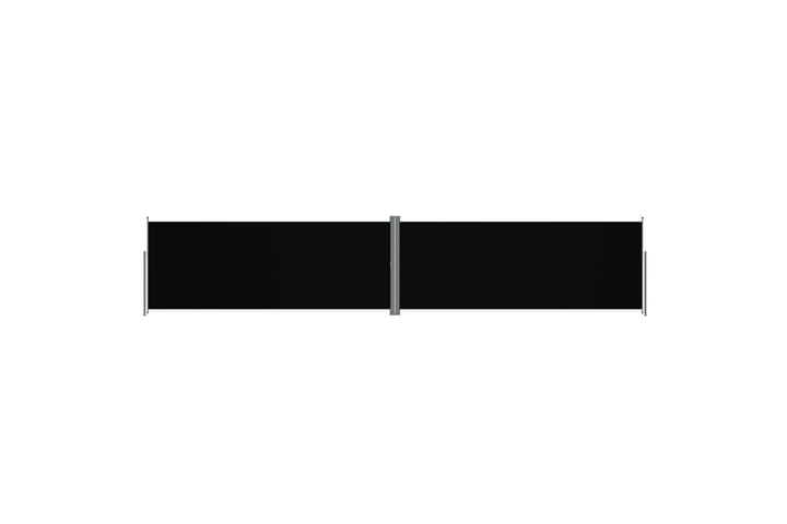 Sisäänvedettävä sivumarkiisi musta 200x1000 cm - Musta - Parvekemarkiisi - Markiisi
 - Sivumarkiisi - Ikkunatarvikkeet