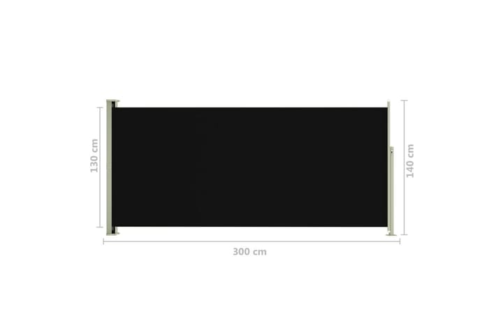 Sisäänvedettävä terassin sivumarkiisi 140x300 cm musta - Musta - Parvekemarkiisi - Markiisi
 - Sivumarkiisi - Ikkunatarvikkeet