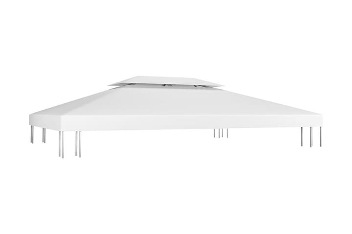 2-kerroksinen huvimajan katto 310 g/mÂ² 4x3 m valkoinen - Paviljongin katos - Paviljonki