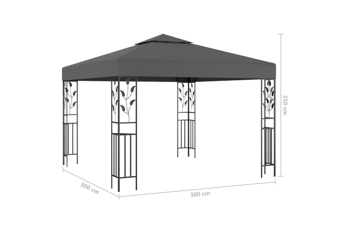 Huvimaja 3x3 m antrasiitti - Antrasiitti - Paviljonki - Kokonainen paviljonki