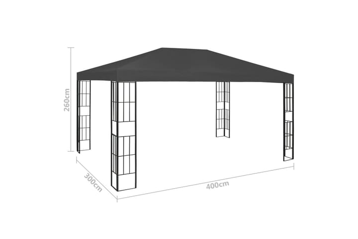 Huvimaja 3x4 m antrasiitti - Antrasiitti - Paviljonki - Kokonainen paviljonki