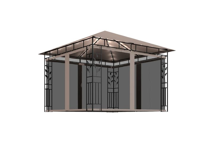 Huvimaja hyttysverkolla ja valonauhoilla 3x3x2,73 m - Paviljonki - Kokonainen paviljonki