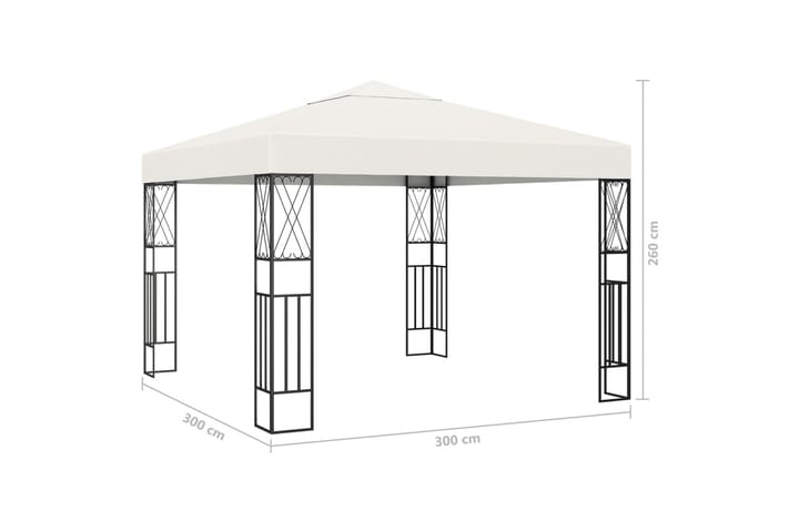 Huvimaja valonauhoilla 3x3 m kerma kangas - Paviljonki - Kokonainen paviljonki
