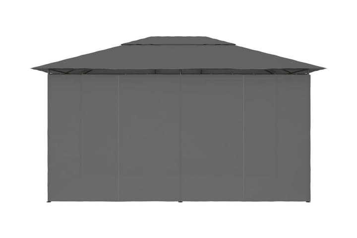Puutarhakatos verhoilla 4x3 m antrasiitti - Antrasiitti - Paviljonki - Kokonainen paviljonki