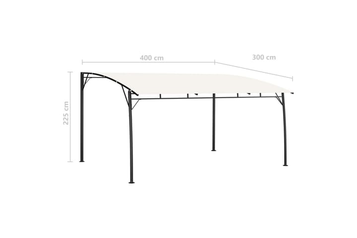 Puutarhan aurinkokatos 4x3x2,25 m kerma - Paviljonki - Kokonainen paviljonki