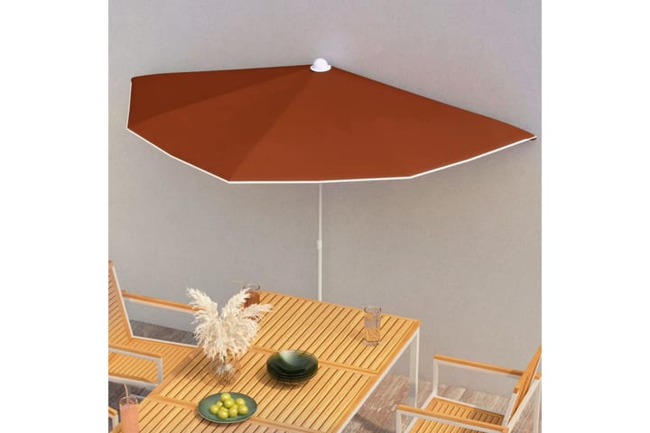 Puoliaurinkovarjo tangolla 180x90 cm terrakotta - Aurinkovarjo