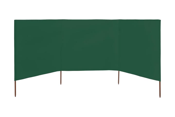 Tuulensuojakangas 3 paneelilla 400 x 120 cm vihreä - Vihreä - Sermit ja tuulisuojat - Sermi