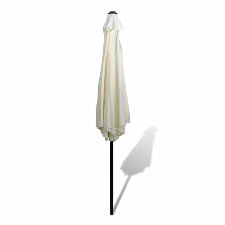 Valkoinen Aurinkovarjo Terästolpalla 3 m - Valkoinen - Aurinkovarjo