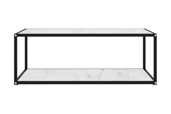 Sohvapöytä valkoinen 100x50x35 cm karkaistu lasi - Parvekepöytä