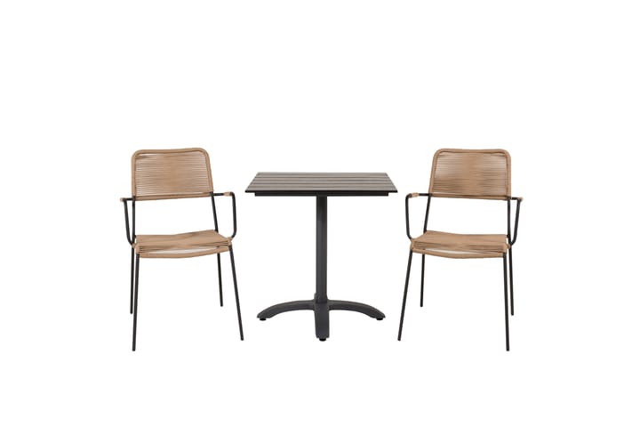 Parvekeryhmä Colorado 70 cm 2 Lindos tuolia Musta - Venture Home - Parvekesetti - Cafe-ryhmä