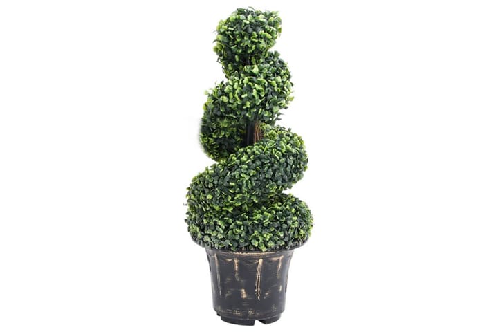 Tekokasvi puksipuuspiraali ruukulla vihreä 89 cm - Vihreä - Tekokasvit - Parvekekukat