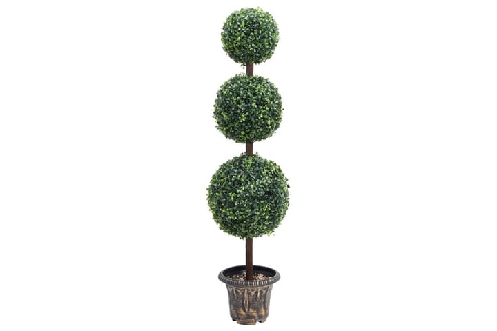 Tekokasvi puksipuu ruukulla pallonmuotoinen vihreä 118 cm - Vihreä - Parvekekukat - Tekokasvit