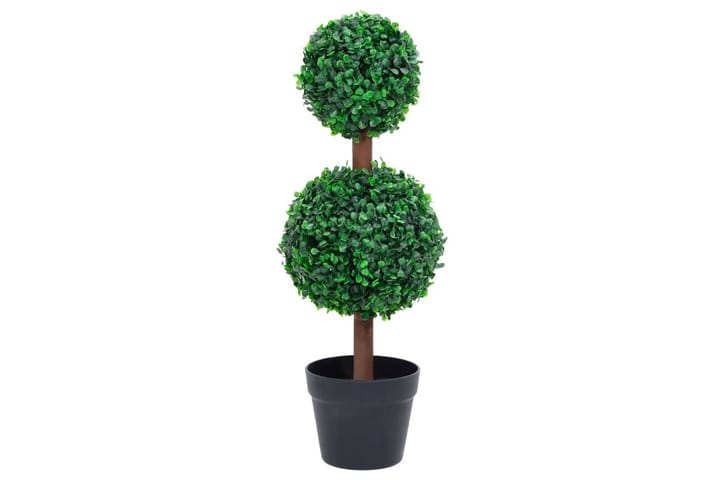 Tekokasvi puksipuu ruukulla pallonmuotoinen vihreä 60 cm - Vihreä - Parvekekukat - Tekokasvit