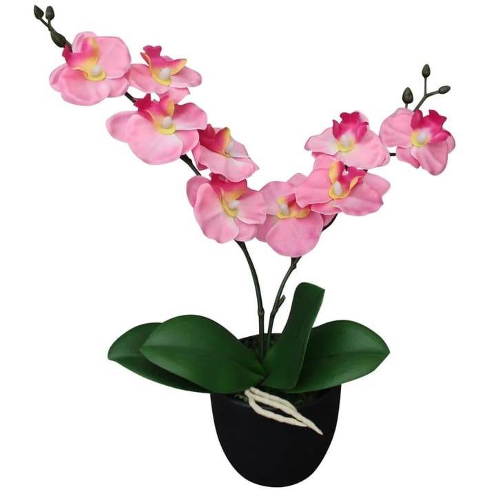 Tekokukka ruukulla orkidea 30 cm vaaleanpunainen - Monivärinen - Parvekekukat - Tekokasvit