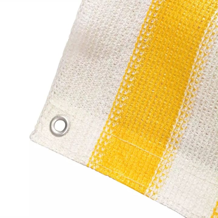 Parvekkeen sivusuoja HDPE 75 x 600 cm keltainen ja valkoinen - Monivärinen - Parvekesuoja