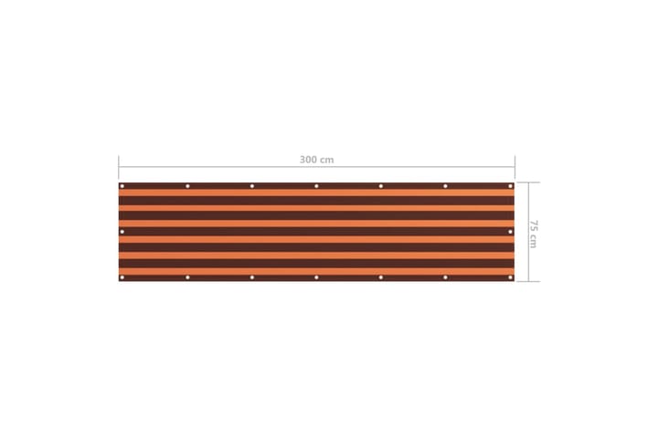 Parvekkeen suoja oranssi ja ruskea 75x300 cm Oxford kangas - Monivärinen - Parvekesuoja