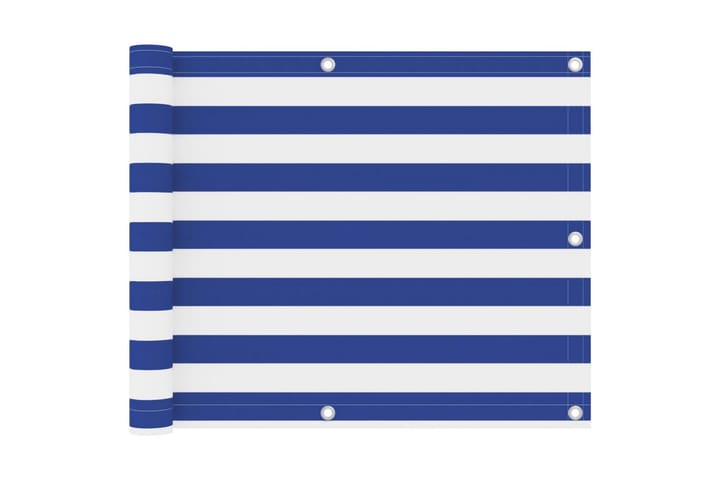 Parvekkeen suoja sinivalkoinen 75x400 cm Oxford kangas - Monivärinen - Parvekesuoja