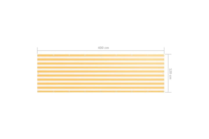 Parvekkeen suoja valkoinen ja keltainen 120x400cm Oxford - Monivärinen - Parvekesuoja