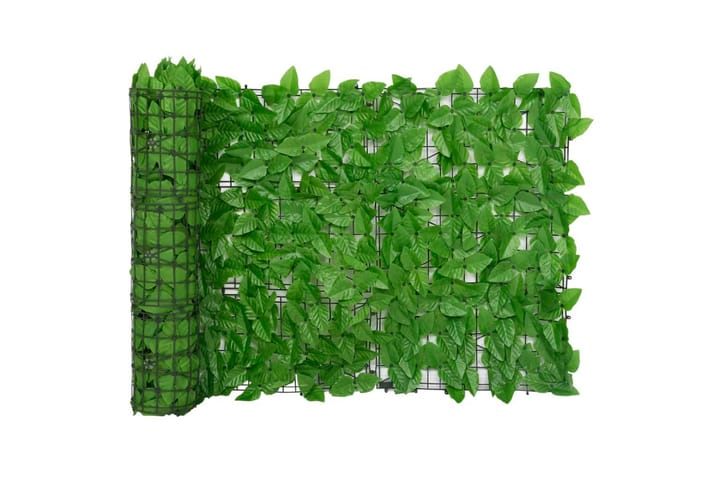 Parvekkeen suoja vihreillä lehdillä 500x75 cm - Parvekesuoja