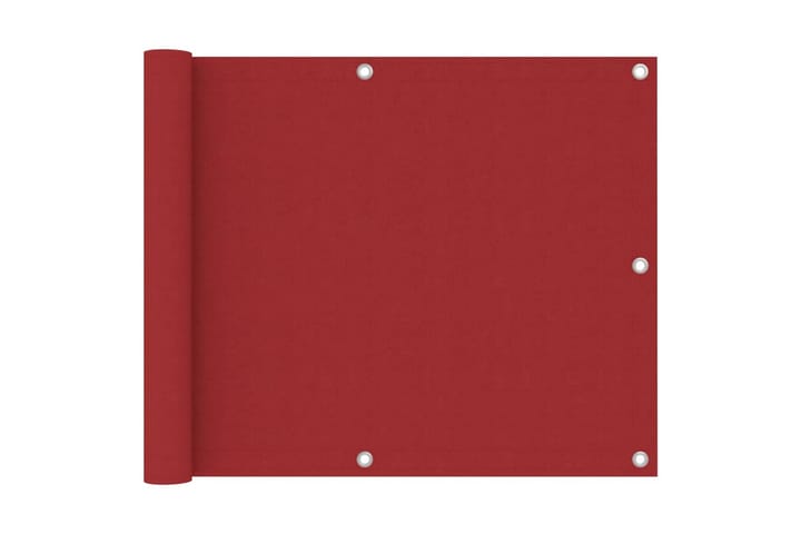 Parvekkeen suoja punainen 75x500 cm Oxford-kangas - Punainen - Parvekesuoja
