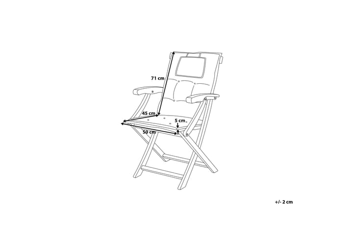 Istuinpehmuste Canneto 50x70 cm 2-pak - Harmaabeige - Istuintyyny ulos