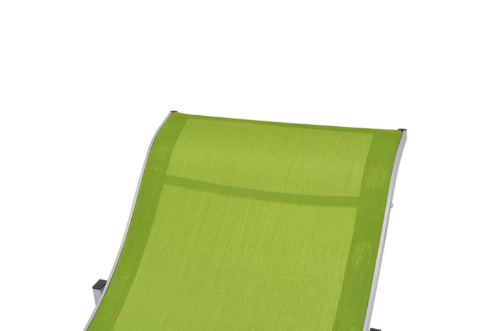 Kokoontaitettavat aurinkotuolit 2 kpl vihreä Textilene - Vihreä - Aurinkosänky & aurinkovaunu