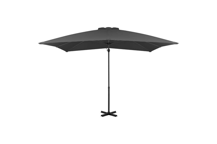 Riippuva aurinkovarjo alumiinipylväällä 250x250cm - Antrasiitti - Aurinkosänky & aurinkovaunu