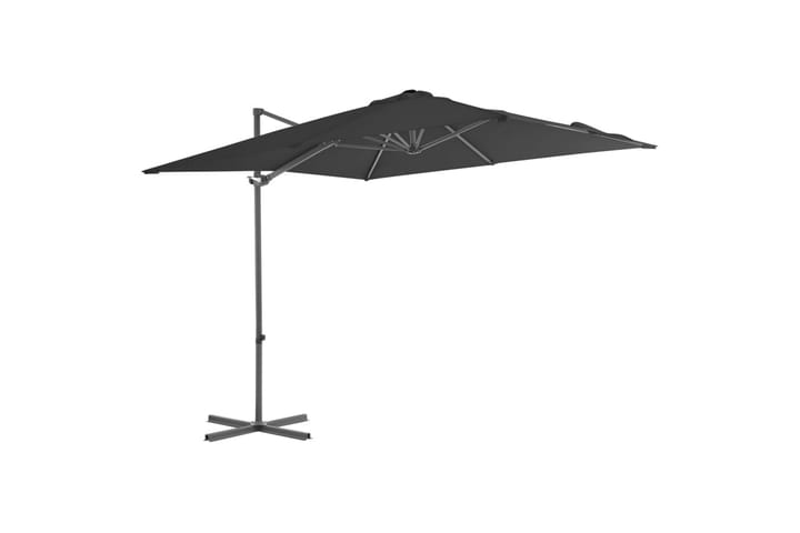 Riippuva aurinkovarjo teräspylväällä 250x250 cm antrasiitti - Antrasiitti - Aurinkosänky & aurinkovaunu