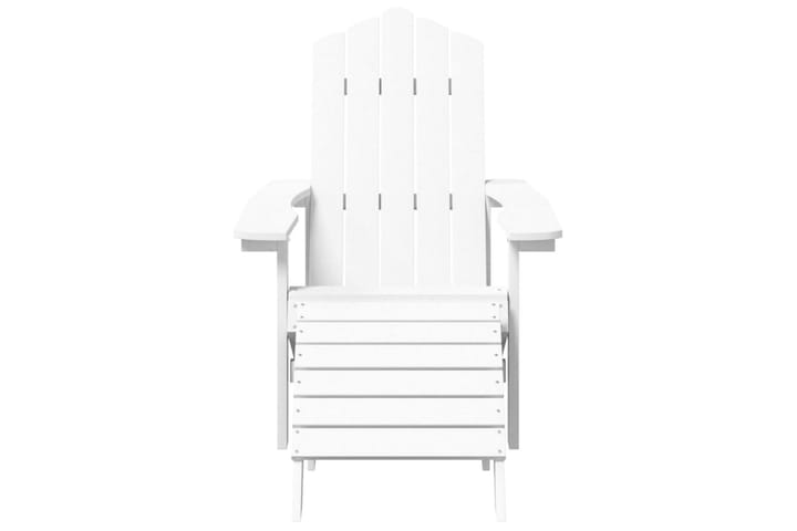 Adirondack puutarhatuoli jalkajakkaralla HDPE valkoinen - Valkoinen - Aurinkotuoli
 - Kansituoli
